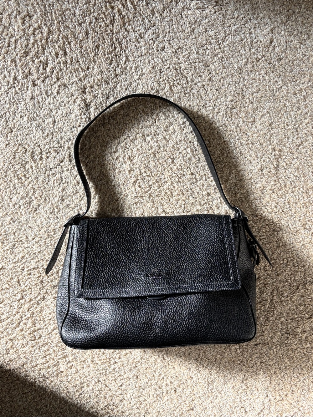 Coach Etta Black Pebble Leather